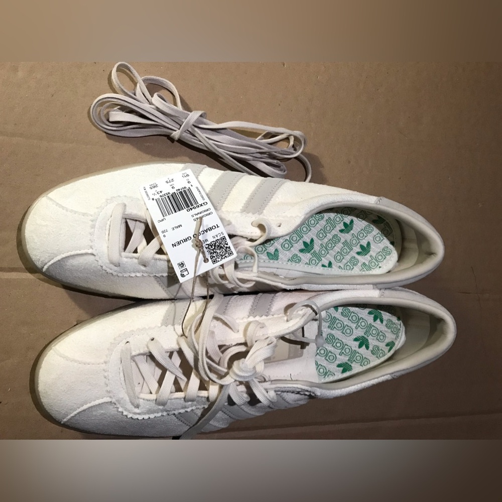 adidas Originals [9.5/11] Tobacco Gruen Suede 'Cream Bliss' Sneakers GX6940 - Picture 4 of 9